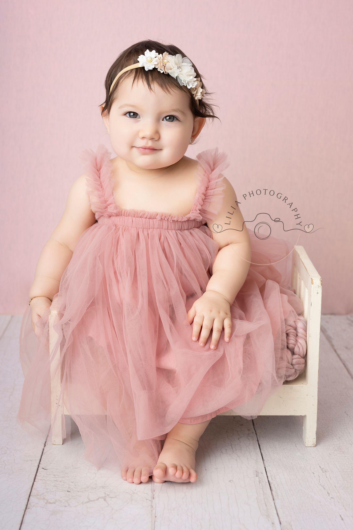 Baby milestone portrait from the portfolio