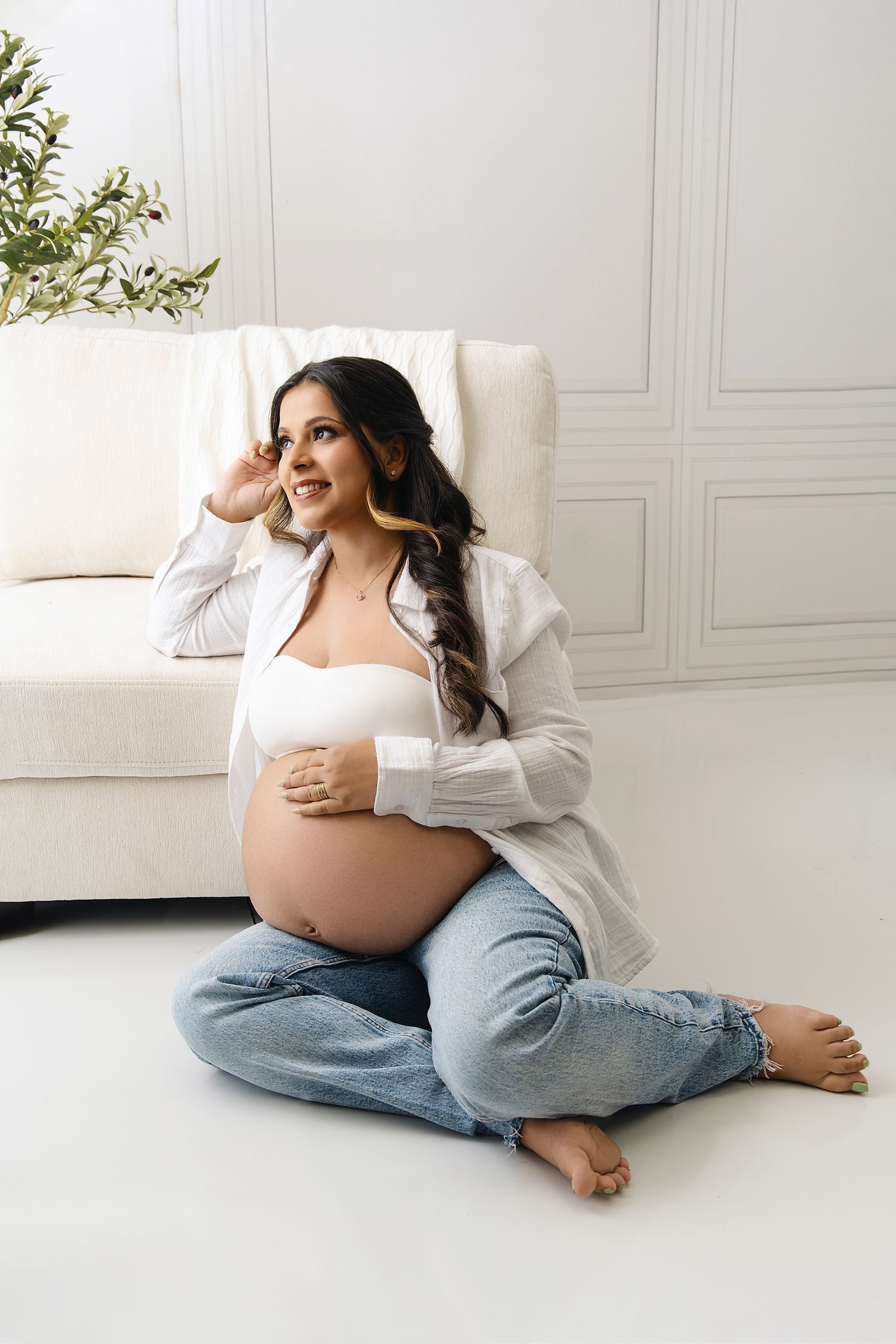 Maternity silhouette portrait